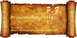 Princzenthal Zilia névjegykártya